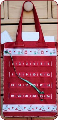 Advent Number Ribbon Ribbon Bag - New England